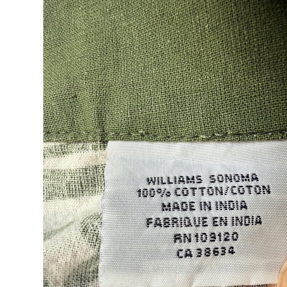 Williams Sonoma Pomegranate Cotton Tablecloth 82x67 White Red Green Rectangular - Picture 5 of 8